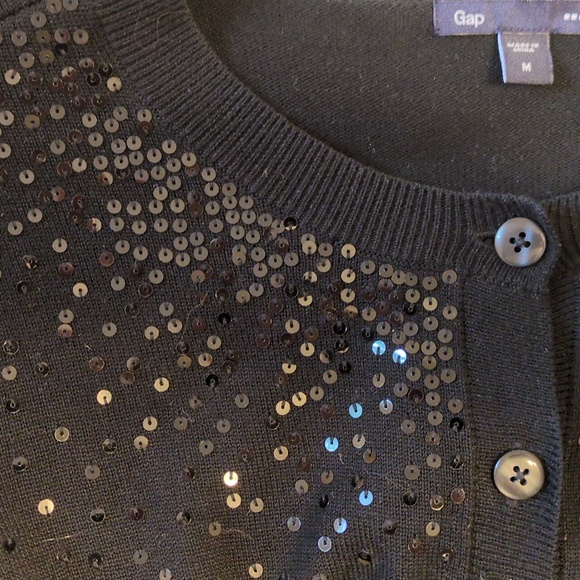 Gap Black Cardigan With Sequin Detail - Picture 8 of 9